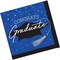 Creative Converting School Spirit Blue Graduation Paper Beverage Napkins 108 Count